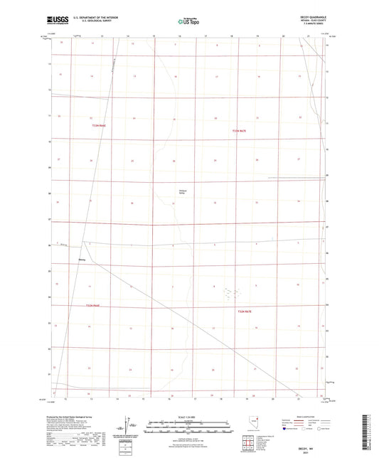 Decoy Nevada US Topo Map Image