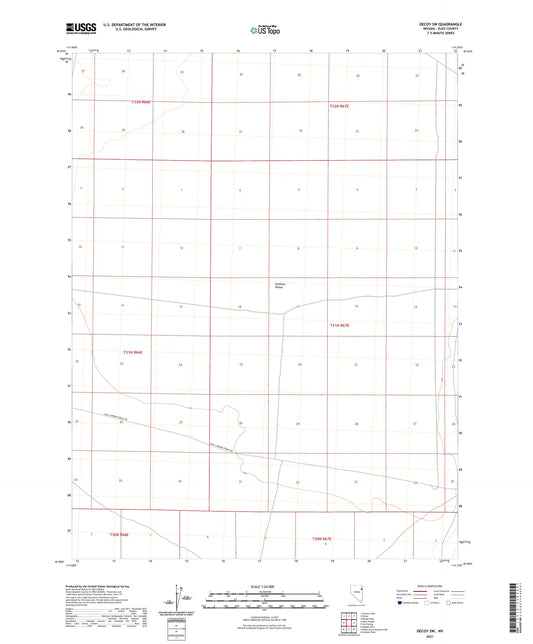 Decoy SW Nevada US Topo Map Image