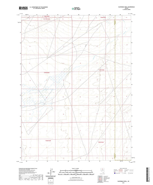Elevenmile Well Nevada US Topo Map Image