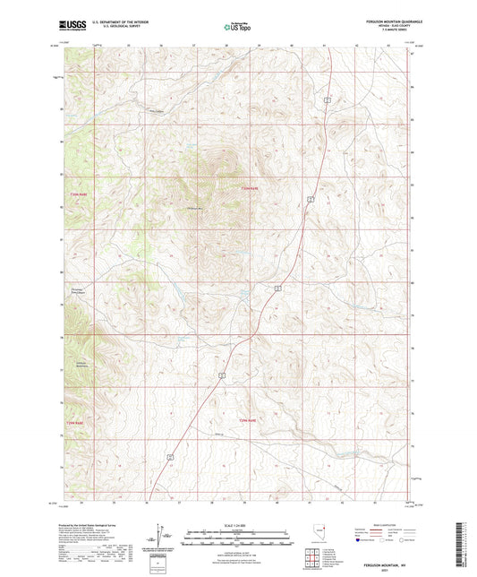 Ferguson Mountain Nevada US Topo Map Image