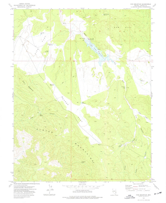 Classic USGS Fife Mountain Nevada 7.5'x7.5' Topo Map Image
