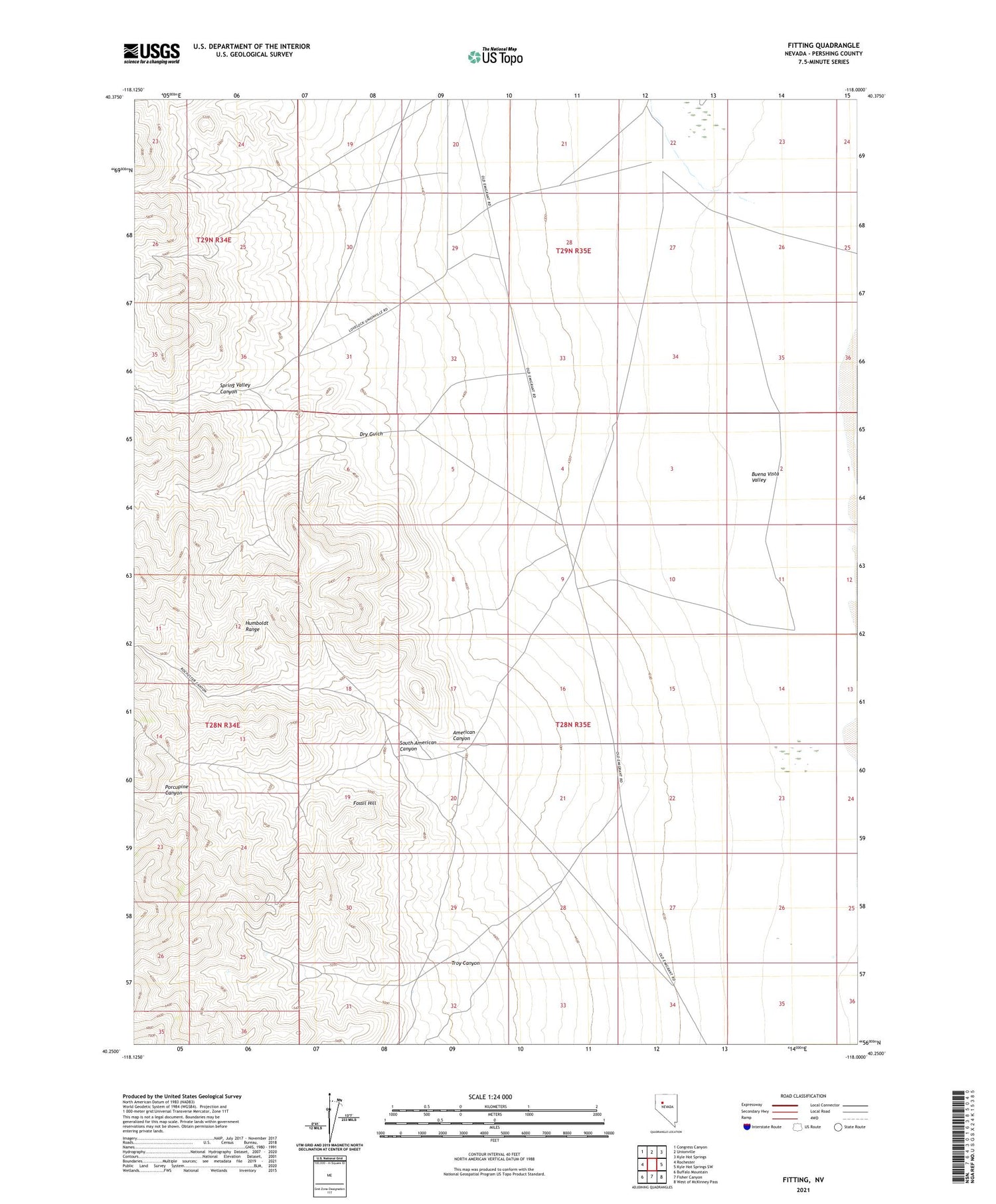 Fitting Nevada US Topo Map Image