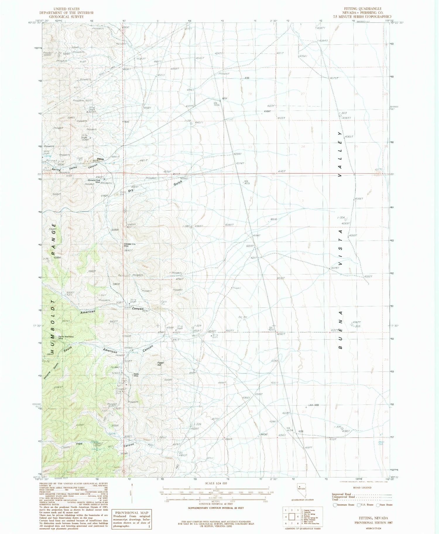 Classic USGS Fitting Nevada 7.5'x7.5' Topo Map Image