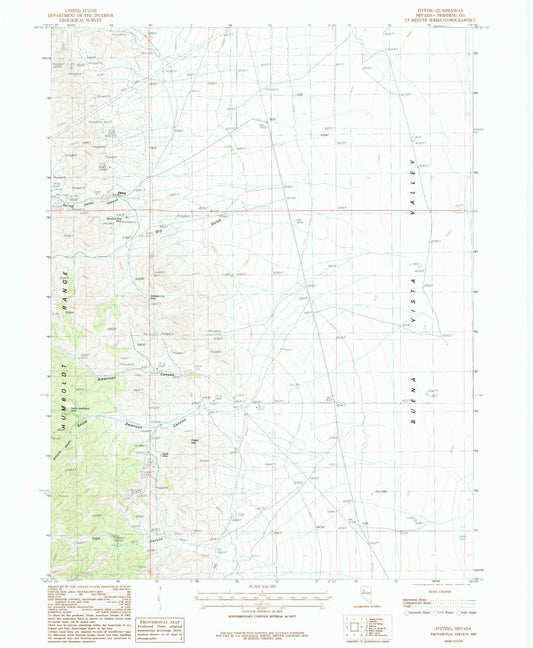 Classic USGS Fitting Nevada 7.5'x7.5' Topo Map Image