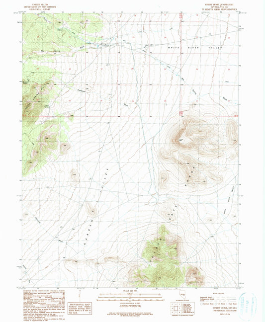 Classic USGS Forest Home Nevada 7.5'x7.5' Topo Map Image