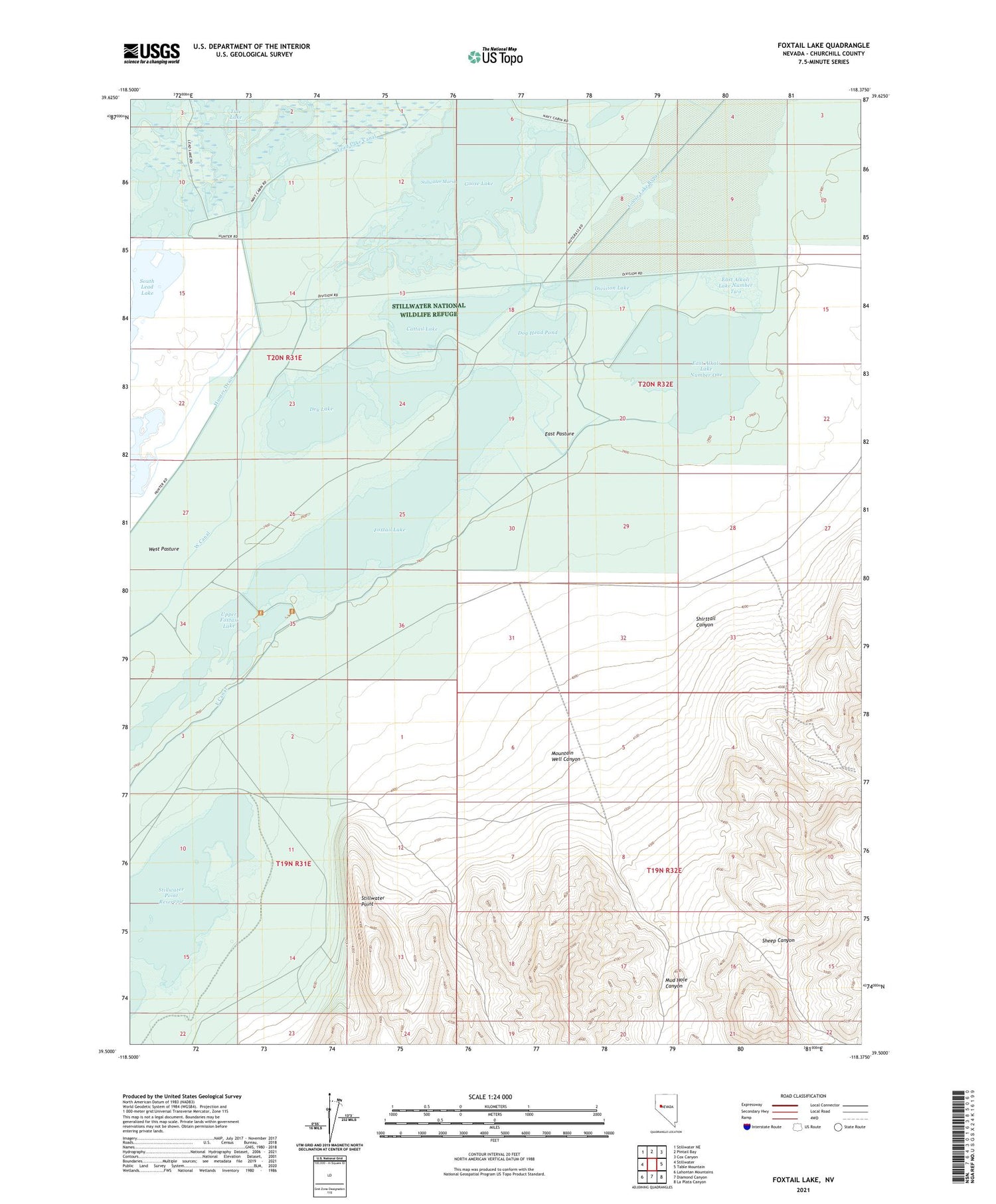 Foxtail Lake Nevada US Topo Map Image