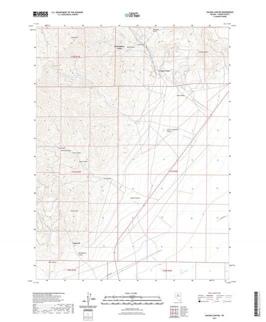 Galena Canyon Nevada US Topo Map Image