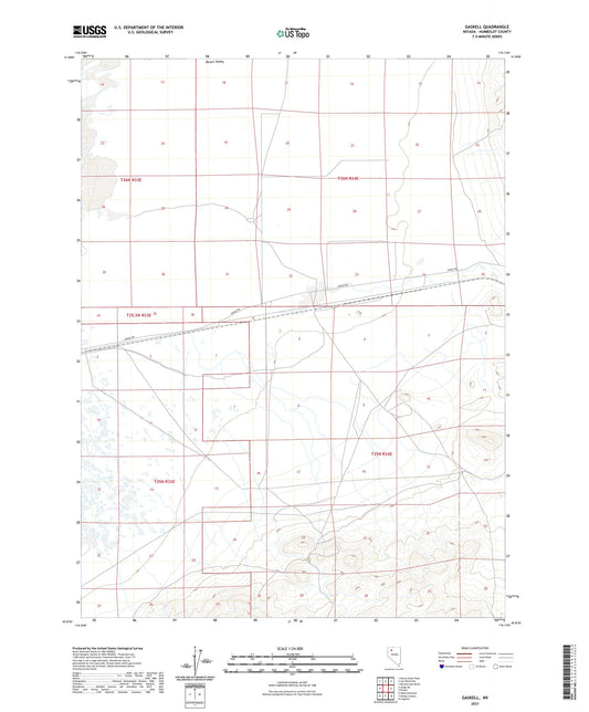 Gaskell Nevada US Topo Map Image