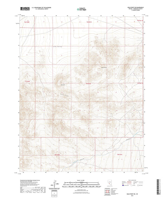 Gold Point SW Nevada US Topo Map Image