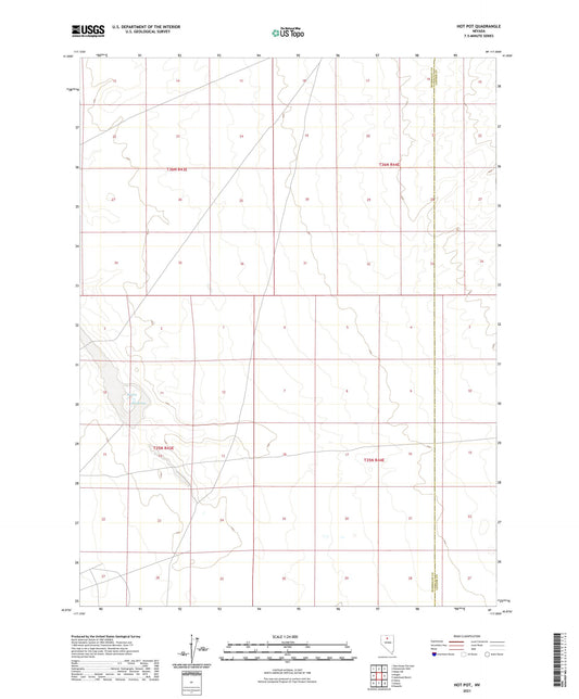 Hot Pot Nevada US Topo Map Image