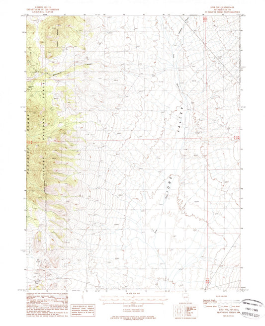 Classic USGS Ione NW Nevada 7.5'x7.5' Topo Map Image