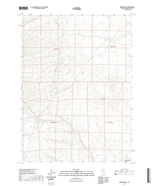 Maiden Butte Nevada US Topo Map Image