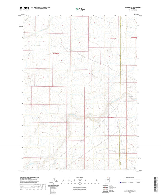 Maiden Butte SE Nevada US Topo Map Image