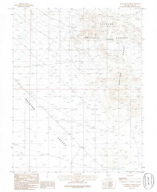 Classic USGS McKinney Tanks Nevada 7.5'x7.5' Topo Map Image