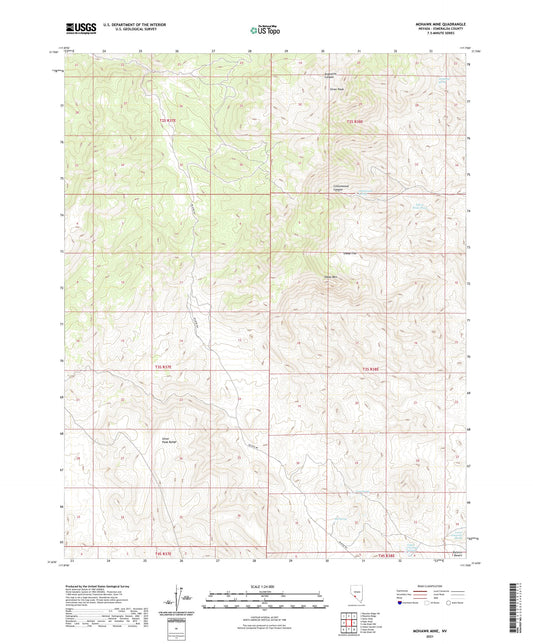 Mohawk Mine Nevada US Topo Map Image