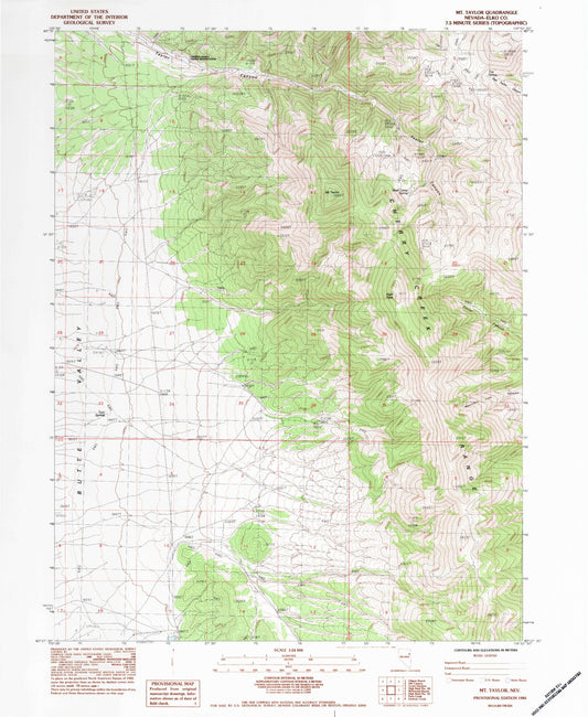 Classic USGS Mount Taylor Nevada 7.5'x7.5' Topo Map Image