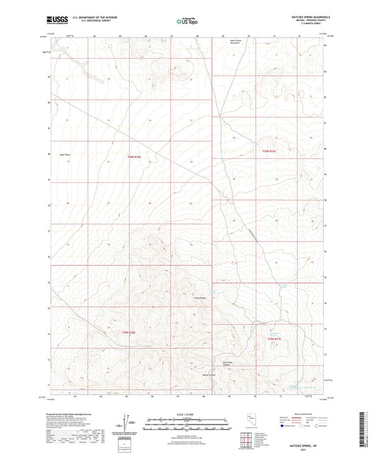 Natchez Spring Nevada US Topo Map Image