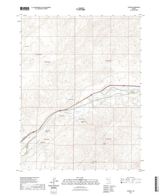 Patrick Nevada US Topo Map Image