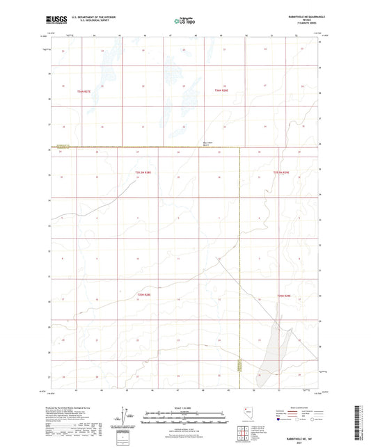 Rabbithole NE Nevada US Topo Map Image