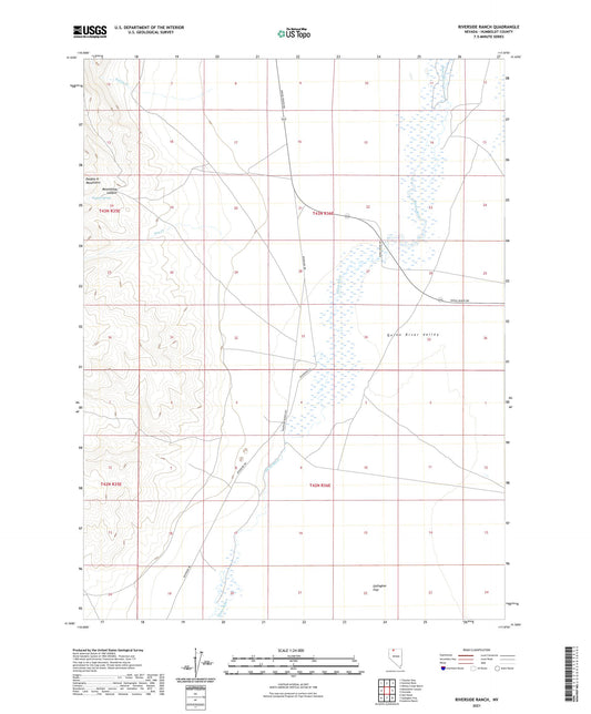 Riverside Ranch Nevada US Topo Map Image