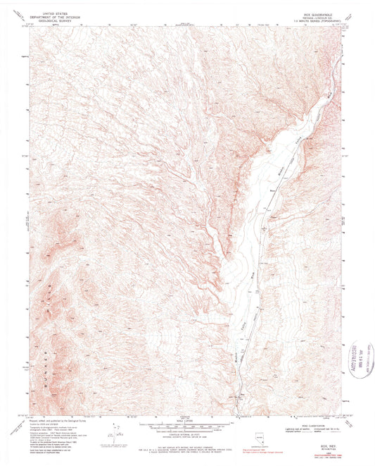 Classic USGS Rox Nevada 7.5'x7.5' Topo Map Image