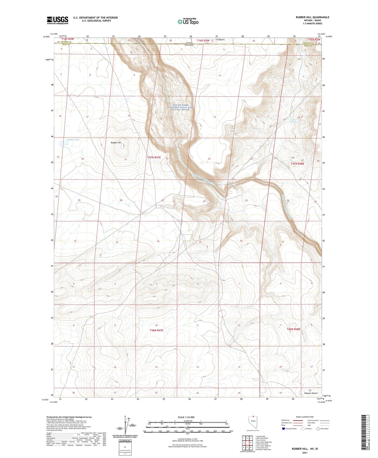 Rubber Hill Nevada US Topo Map Image