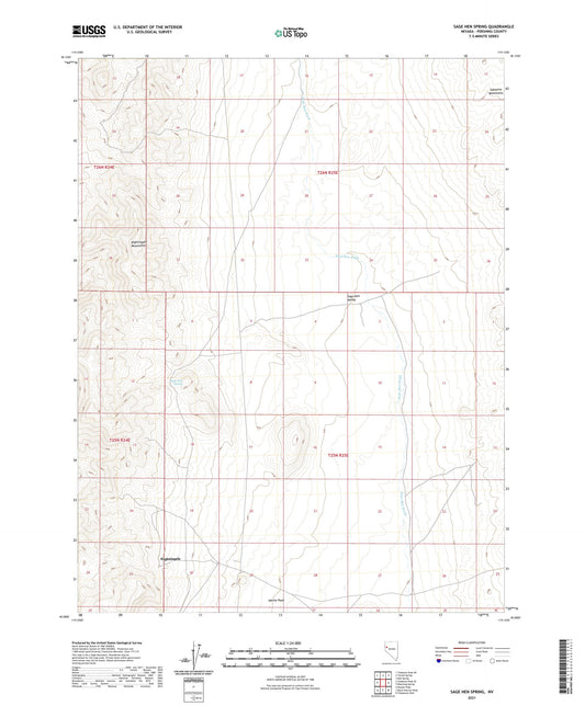 Sage Hen Spring Nevada US Topo Map Image