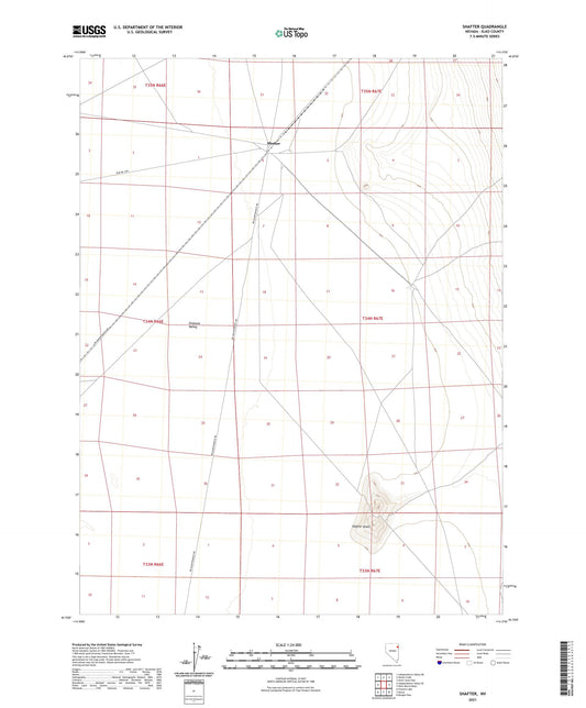 Shafter Nevada US Topo Map Image