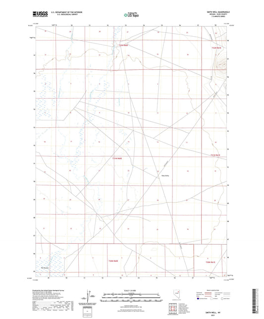Smith Well Nevada US Topo Map Image