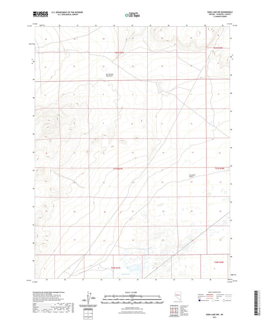 Soda Lake NW Nevada US Topo Map Image