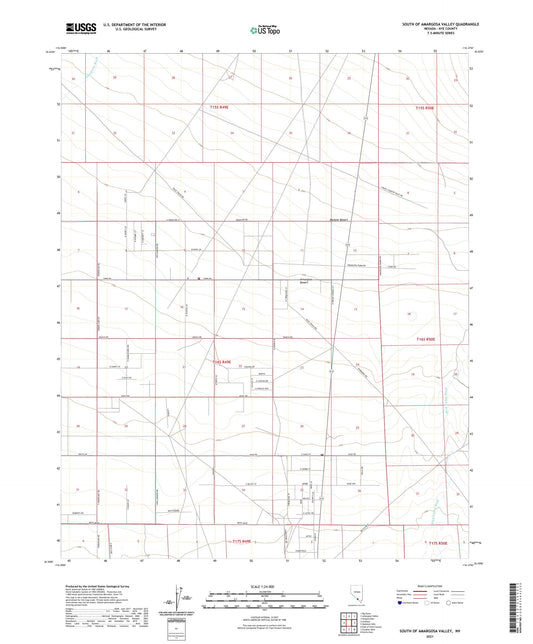 South of Amargosa Valley Nevada US Topo Map Image