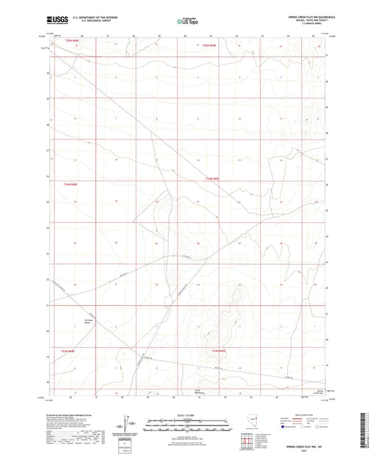 Spring Creek Flat NW Nevada US Topo Map Image