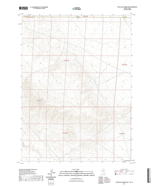 Star Valley Ridge East Nevada US Topo Map Image