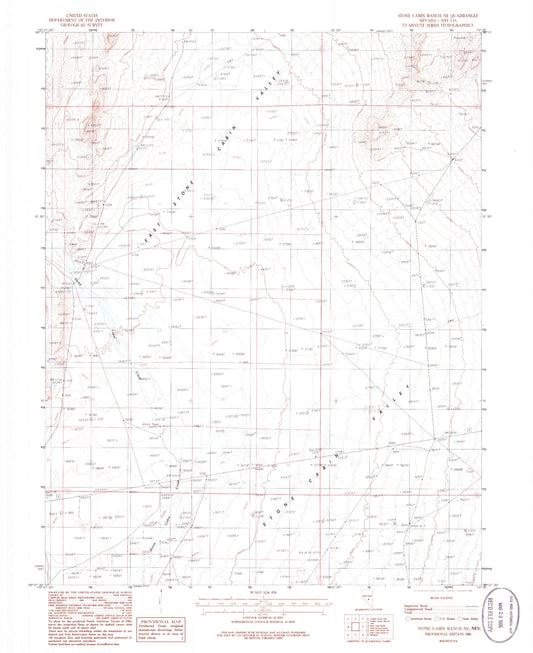 Classic USGS Stone Cabin Ranch NE Nevada 7.5'x7.5' Topo Map Image