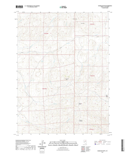 Sugarloaf Butte Nevada US Topo Map Image