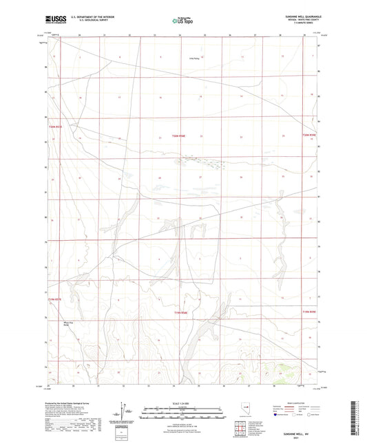 Sunshine Well Nevada US Topo Map Image