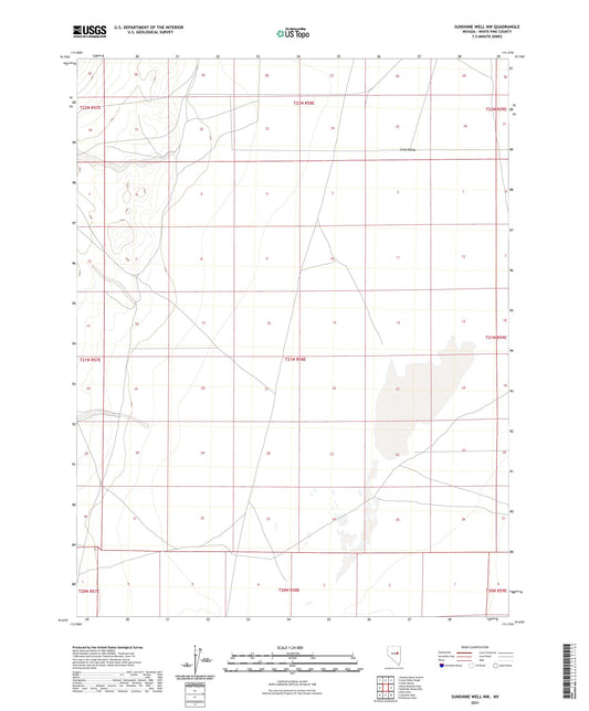 Sunshine Well NW Nevada US Topo Map Image