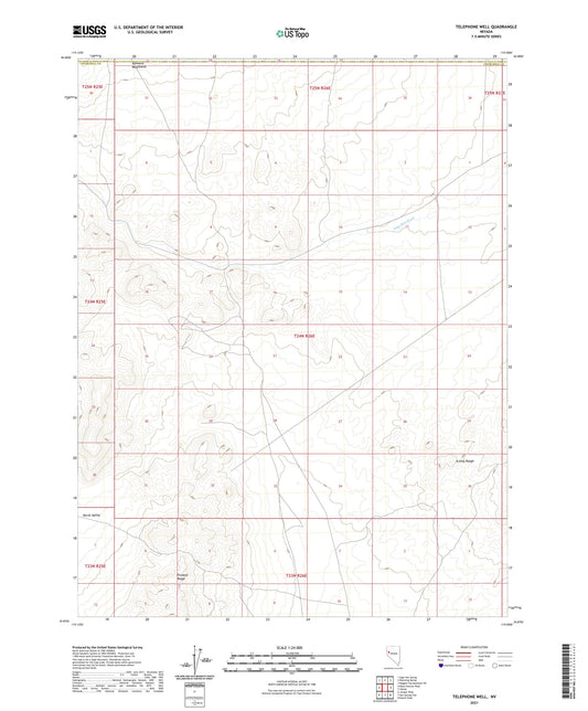 Telephone Well Nevada US Topo Map Image