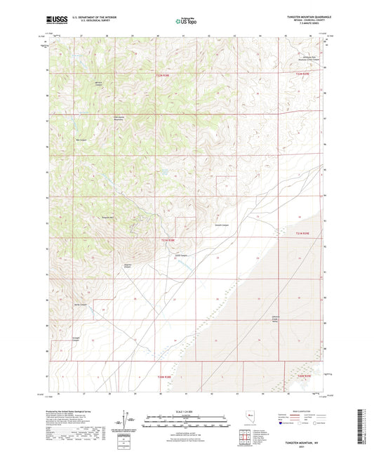 Tungsten Mountain Nevada US Topo Map Image