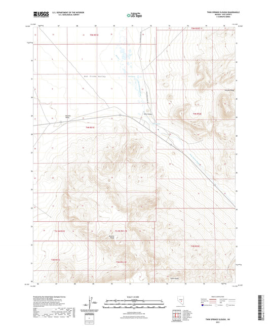 Twin Springs Slough Nevada US Topo Map Image