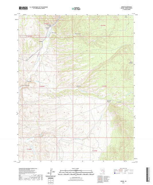 Ursine Nevada US Topo Map Image