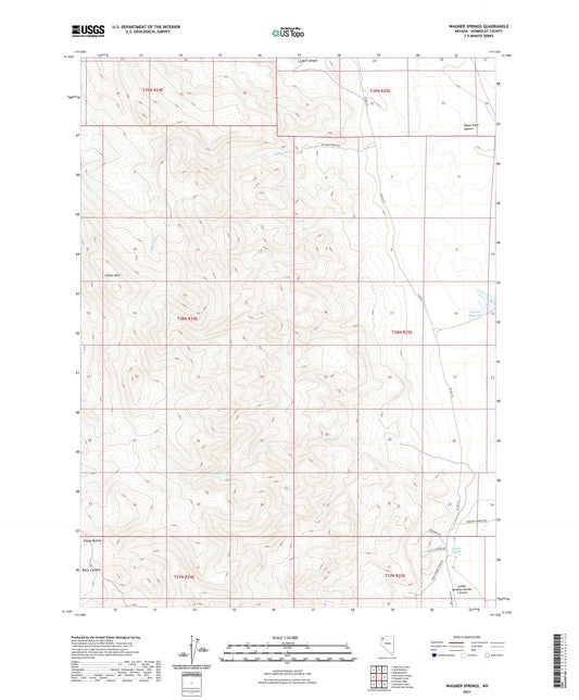 Wagner Springs Nevada US Topo Map Image