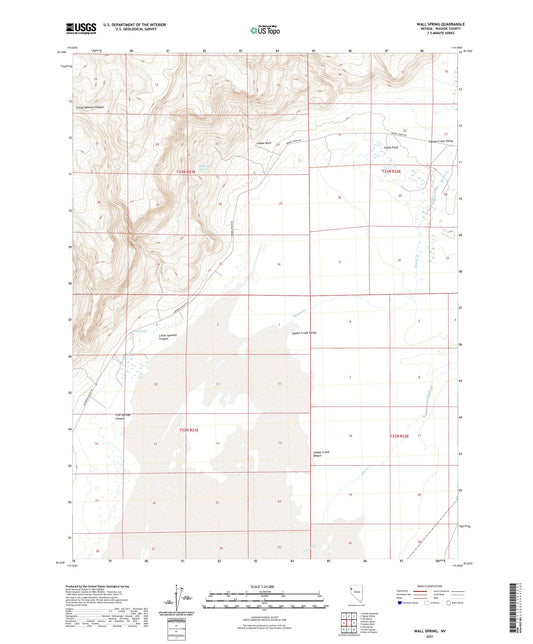 Wall Spring Nevada US Topo Map Image