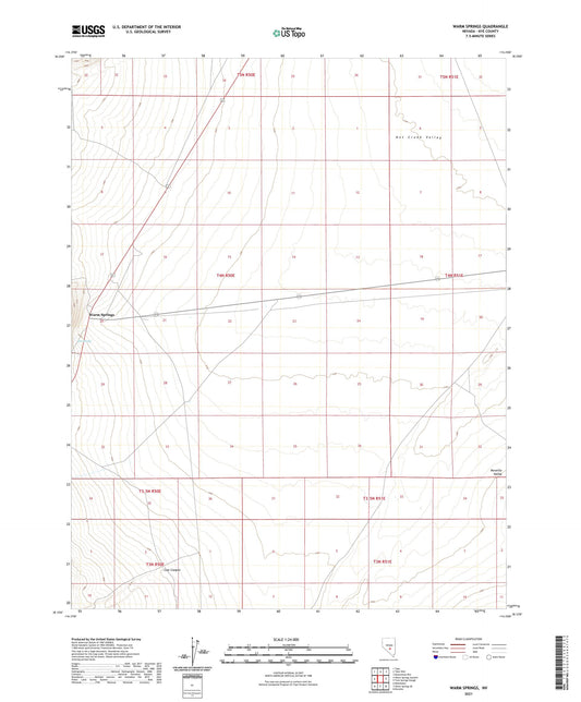 Warm Springs Nevada US Topo Map Image