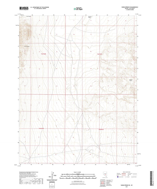 Warm Springs SE Nevada US Topo Map Image