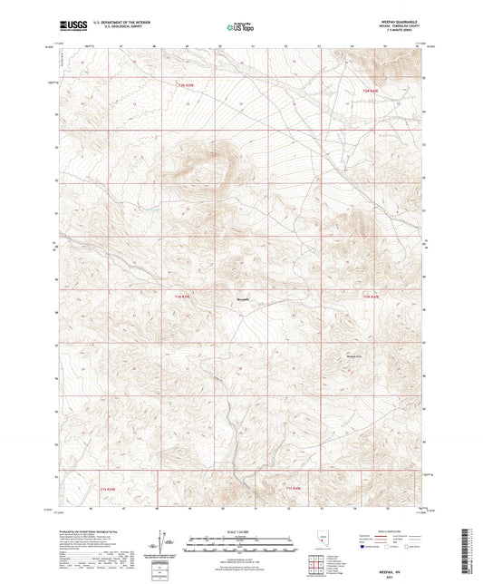 Weepah Nevada US Topo Map Image