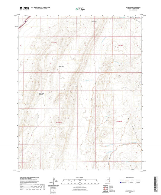 Weiser Ridge Nevada US Topo Map Image