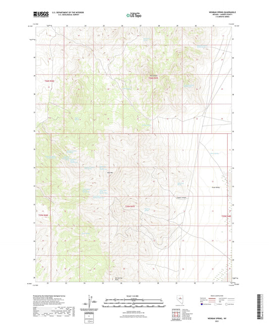 Wenban Spring Nevada US Topo Map Image