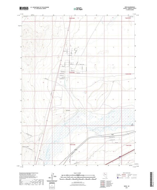 Weso Nevada US Topo Map Image