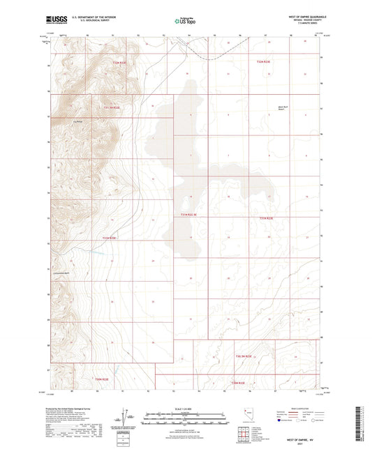 West of Empire Nevada US Topo Map Image